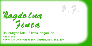 magdolna finta business card